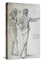 ''Two Nude Male Studies, Given by Raphael to Durer' 1515, (1912)-Raphael-Stretched Canvas