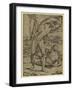 Two Nude Men: One Standing, One Reclining, Between 1500 and 1551-Domenico Beccafumi-Framed Giclee Print