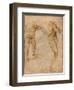 Two Nude Studies of a Man Storming Forward and Another Turning to the Right, C. 1504-Michelangelo Buonarroti-Framed Giclee Print