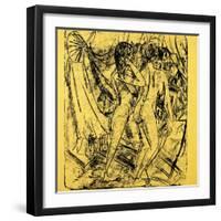 Two Nudes at the Window, 1915-Ernst Ludwig Kirchner-Framed Premium Giclee Print