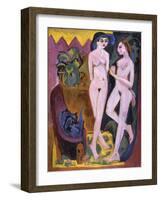 Two Nudes in a Room, 1914-Ernst Ludwig Kirchner-Framed Giclee Print