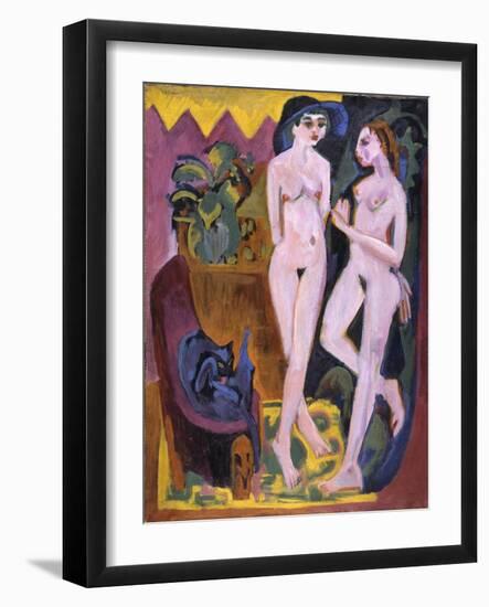 Two Nudes in a Room, 1914-Ernst Ludwig Kirchner-Framed Giclee Print