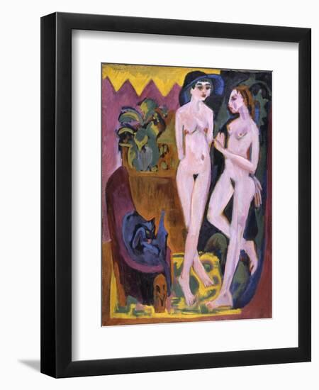 Two Nudes in a Room, 1914-Ernst Ludwig Kirchner-Framed Giclee Print