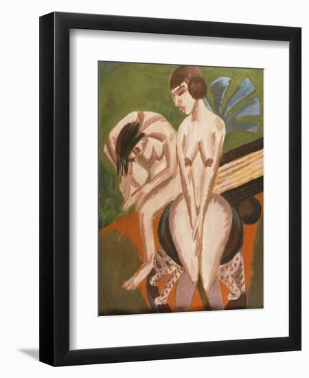 Two Nudes in the Room-Ernst Ludwig Kirchner-Framed Premium Giclee Print