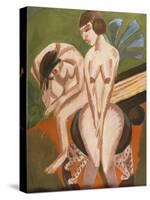 Two Nudes in the Room-Ernst Ludwig Kirchner-Stretched Canvas