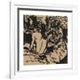 Two Nudes on a Bed (Isabella and a Younger Girl)-Ernst Ludwig Kirchner-Framed Premium Giclee Print