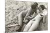 Two Nudes on Beach-null-Mounted Premium Giclee Print