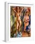 Two Nudes: One Standing, One Sitting, 1913 (Oil on Canvas)-Jules Pascin-Framed Giclee Print