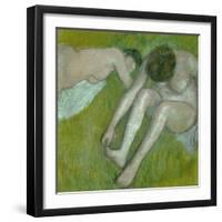 Two nudes. Pastel R. F. 29950.-Edgar Degas-Framed Giclee Print