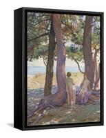 Two Nudes under Pine-Trees-Theo Rysselberghe-Framed Stretched Canvas