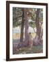 Two Nudes under Pine-Trees-Theo Rysselberghe-Framed Giclee Print