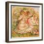 Two Nudes Wearing Hats-Pierre-Auguste Renoir-Framed Giclee Print