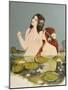 Two Nymphs in Pool-Susan Adams-Mounted Giclee Print