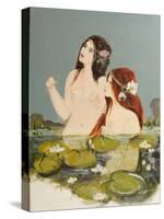 Two Nymphs in Pool-Susan Adams-Stretched Canvas