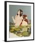 Two Nymphs in Pool-Susan Adams-Framed Giclee Print