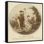 Two Nymphs Mock Cupid Who Is Tied to a Tree-Angelica Kauffmann-Framed Stretched Canvas