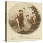 Two Nymphs Mock Cupid Who Is Tied to a Tree-Angelica Kauffmann-Stretched Canvas