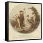 Two Nymphs Mock Cupid Who Is Tied to a Tree-Angelica Kauffmann-Framed Stretched Canvas