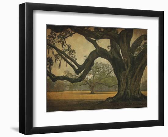 Two Oaks in Rain, Audubon Gardens-William Guion-Framed Giclee Print