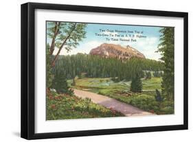 Two Ocean Moutain, the Tetons-null-Framed Art Print