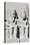 Two of Four Colossal Statues from Facade of Great Temple of Ramses II, Abu Simbel-null-Stretched Canvas