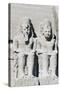 Two of Four Colossal Statues from Facade of Great Temple of Ramses II, Abu Simbel-null-Stretched Canvas