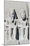 Two of Four Colossal Statues from Facade of Great Temple of Ramses II, Abu Simbel-null-Mounted Photographic Print