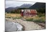 Two Old Boat Sheds, Balsfjord, Troms, North Norway, Norway, Scandinavia, Europe-David Lomax-Mounted Photographic Print