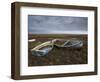 Two Old Boats on the Saltmarshes at Burnham Deepdale, Norfolk, England-Jon Gibbs-Framed Premium Photographic Print