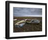 Two Old Boats on the Saltmarshes at Burnham Deepdale, Norfolk, England-Jon Gibbs-Framed Photographic Print