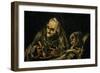 Two Old Men Eating, One of the Black Paintings from the Quinta Del Sordo, Goya's House, 1819-1823-Francisco de Goya-Framed Giclee Print