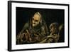 Two Old Men Eating, One of the Black Paintings from the Quinta Del Sordo, Goya's House, 1819-1823-Francisco de Goya-Framed Giclee Print