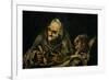 Two Old Men Eating, One of the Black Paintings from the Quinta Del Sordo, Goya's House, 1819-1823-Francisco de Goya-Framed Giclee Print