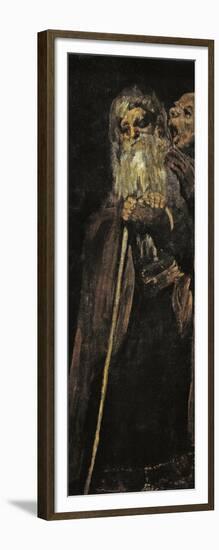 Two Old Men (Two Monk)-Francisco de Goya-Framed Giclee Print