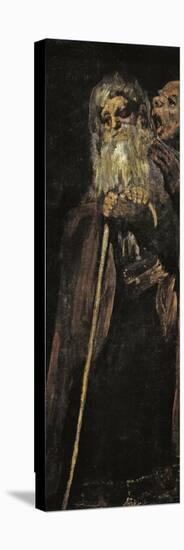 Two Old Men (Two Monk)-Francisco de Goya-Stretched Canvas