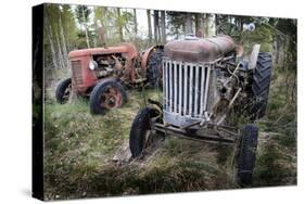 Two Old Rusty Tractor in the Forest-Ollikainen-Stretched Canvas