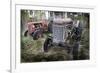 Two Old Rusty Tractor in the Forest-Ollikainen-Framed Photographic Print