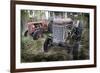 Two Old Rusty Tractor in the Forest-Ollikainen-Framed Photographic Print