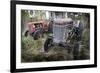 Two Old Rusty Tractor in the Forest-Ollikainen-Framed Photographic Print