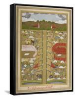 Two Opposing Camps, With Lines Of Cannon-Govardhan-Framed Stretched Canvas