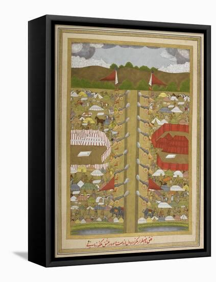 Two Opposing Camps, With Lines Of Cannon-Govardhan-Framed Stretched Canvas