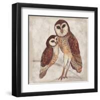 Two Owls I-Lisa Ven Vertloh-Framed Art Print