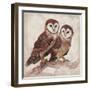 Two Owls II-Lisa Ven Vertloh-Framed Art Print