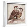 Two Owls II-Lisa Ven Vertloh-Framed Art Print