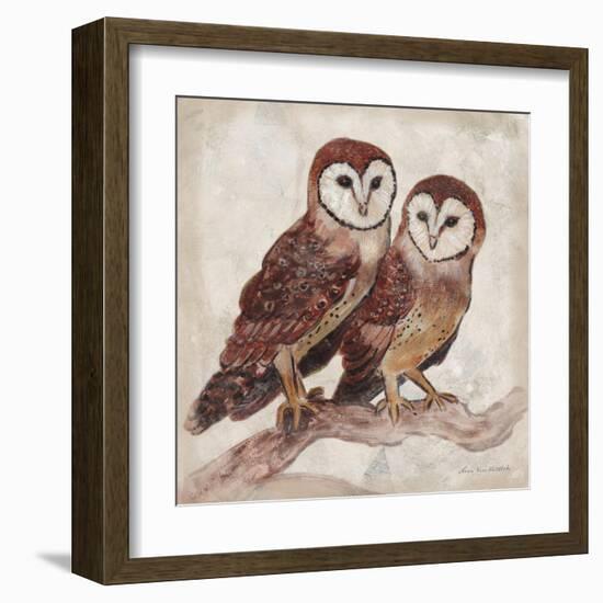 Two Owls II-Lisa Ven Vertloh-Framed Art Print