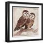 Two Owls II-Lisa Ven Vertloh-Framed Art Print