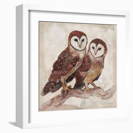 Two Owls II-Lisa Ven Vertloh-Framed Art Print