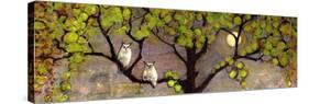 Two Owls in the Moon Light-Blenda Tyvoll-Stretched Canvas