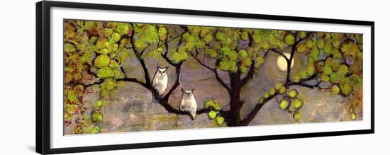 Two Owls in the Moon Light-Blenda Tyvoll-Framed Premium Giclee Print