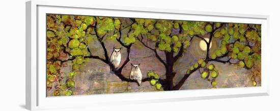 Two Owls in the Moon Light-Blenda Tyvoll-Framed Premium Giclee Print